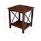 International Concepts Rectangle Hampton End Table, 22 W, 22 L, 25 in H, Wood, Espresso OT581-70E - alternate 6